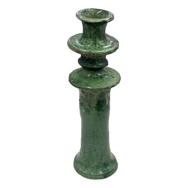 Moroccan Tamegroute Glazed Candlestick Holder For Sale