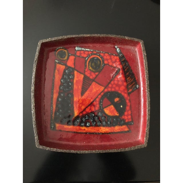 Red Danish Ceramic Dish by Thomas Toft, 1960s For Sale - Image 8 of 8