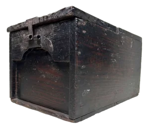 Meiji Wooden Zenibako Temple Offering Box, 1890s