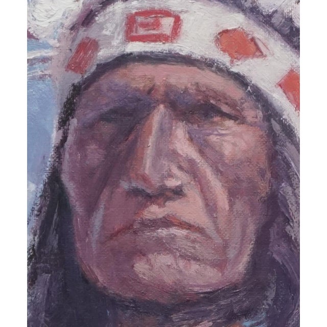 Original oil portrait by Sean Wu, Indian Chief