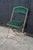 Mid 20th Century A. Fritz + Co Mid Century Gold Frame & Green Velvet Metal Folding Chairs Modern For Sale - Image 6 of 16