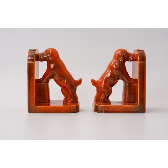 Red Art Deco Ceramic Dachshund Bookends by Eckhardt & Engler, 1935, Set of 2 For Sale - Image 8 of 8