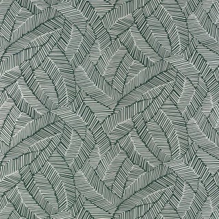Sample - Schumacher Abstract Leaf Wallpaper in Metallic Slate For Sale