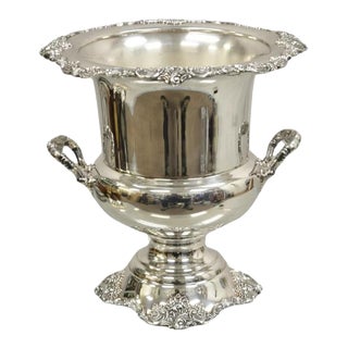 Vintage Baroque by Wallace 243 Silver Plated Champagne Chiller Wine Ice Bucket For Sale