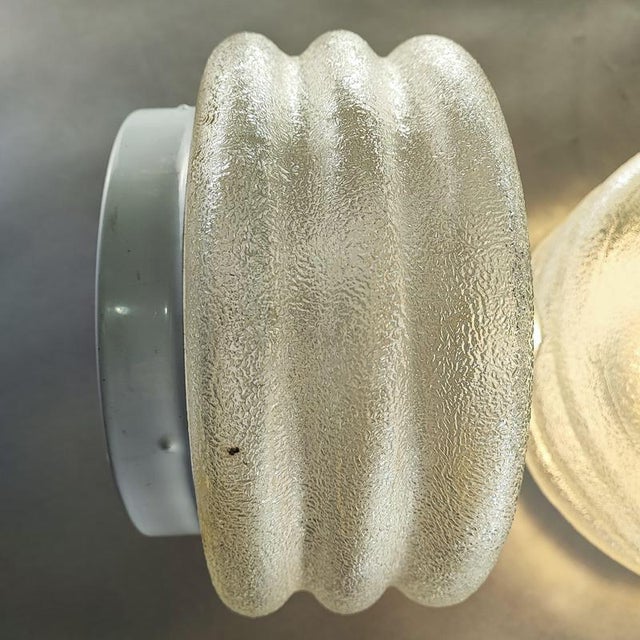 1970s Italian Doughnut Wall Lights, 1970s, Set of 2 For Sale - Image 5 of 10