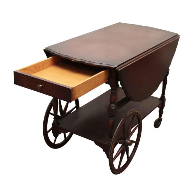 Vintage Mahogany Tea Cart Chairish