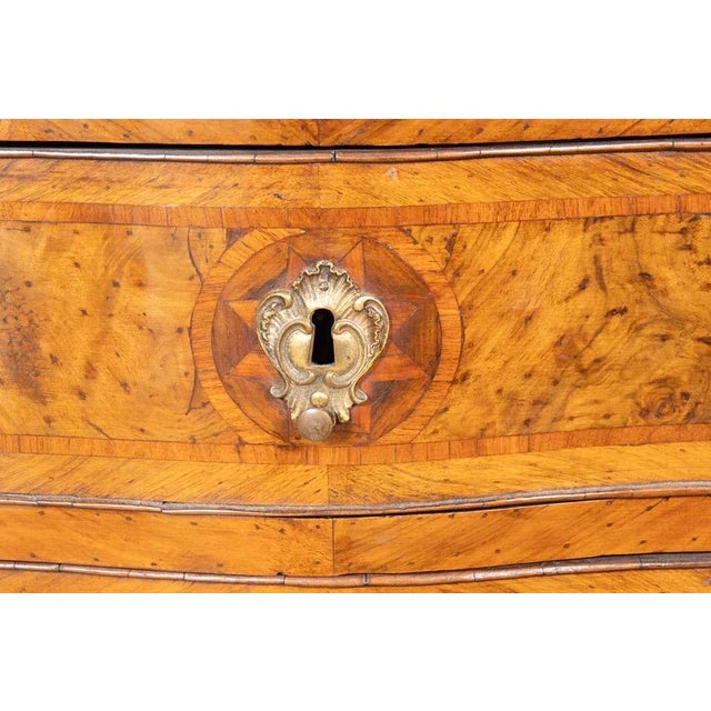 Wood Pair of Italian Rococo Walnut Commodinis For Sale - Image 7 of 12