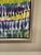 Cheryl Warrick - Colorful Patterns Giclee on Canvas. Multicolored abstract, silverleaf frame. Signed.