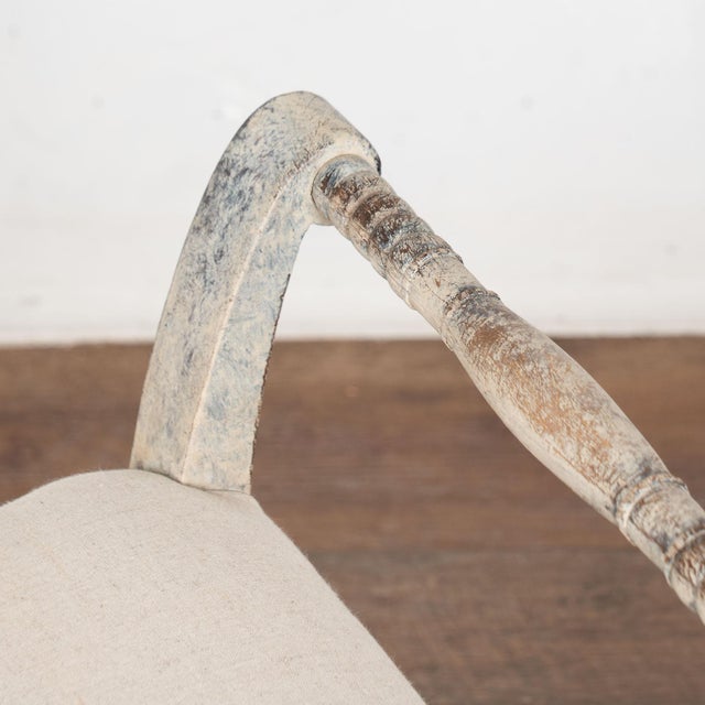 Pair, 20th Century White Swedish Gustavian Style Tabouret Stools For Sale - Image 6 of 8