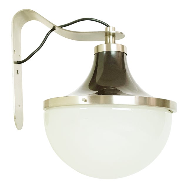 Nickel-Plated and Painted Metal and Glass Model Pi Sconce by Sergio Mazza for Artemide, 1960s For Sale