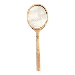 Antique Wright & Ditson Trophy Wooden Tennis Racket ,Americana Decor For Sale