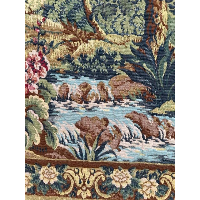 Vintage French Aubusson Jacquard Tapestry, 1960s For Sale - Image 9 of 18