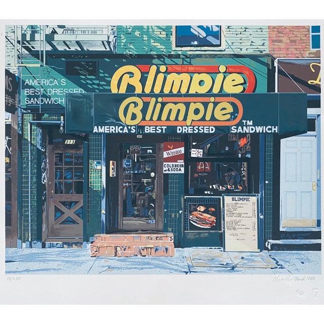 Photorealism Charles Ford, Blimpie, America's Best Dressed Sandwich Pop Art Photo Realist Silkscreen Litho, 1989 For Sale - Image 3 of 9