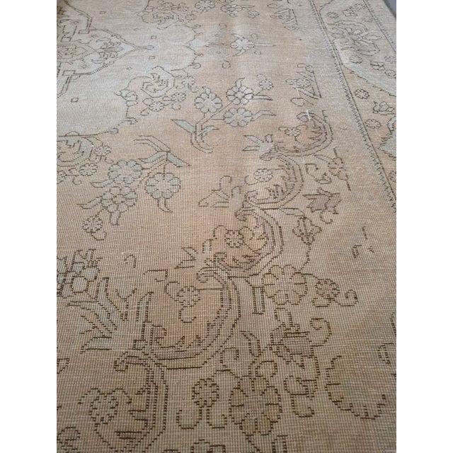 1970s Vintage Persian Handmade Wool Cotton Orange Area Rug For Sale - Image 15 of 15