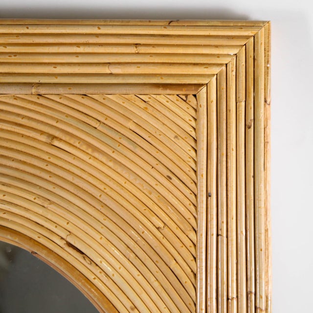 Rattan Palm Trees Mirror For Sale - Image 10 of 12