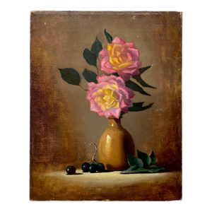 Ernest Baber, a Still Life of Peace Roses From a Santa Fe Garden