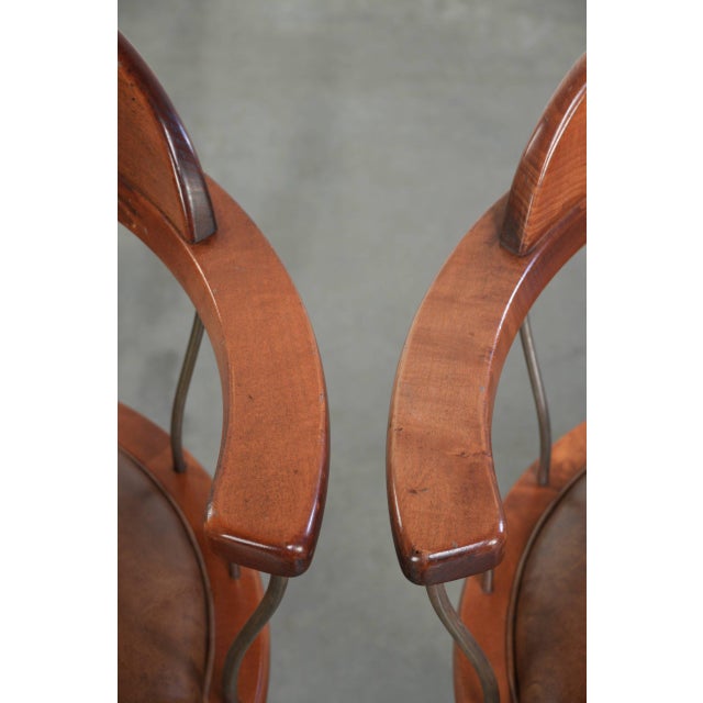 Vintage Swivel Schuitema Chairs with Cowhide Leather Seat, Set of 3 For Sale - Image 10 of 18