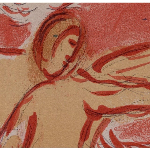 Marc Chagall, Adam et Ève chassés du Paradis, Nude, 1960, Original Lithograph For Sale - Image 4 of 9