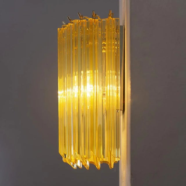 Mid-Century Modern Wall Lamps in Murano Glass, 1990s, Set of 2 For Sale - Image 3 of 12