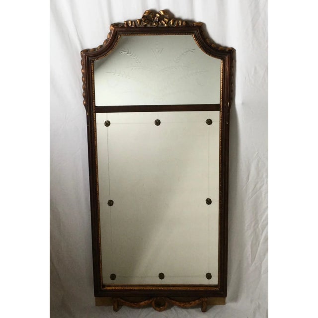 Late 20th Century Etched Giltwood Mirror For Sale - Image 4 of 12