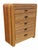 A beautifully designed tall chest of drawers. Measures 48”h x 39” x 19”. In the manner of Gabriella Crespi 1960’s....