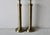 Vintage Modern Brushed Antique Brass Finish Column Table Lamps-A Pair For Sale In Miami - Image 6 of 11
