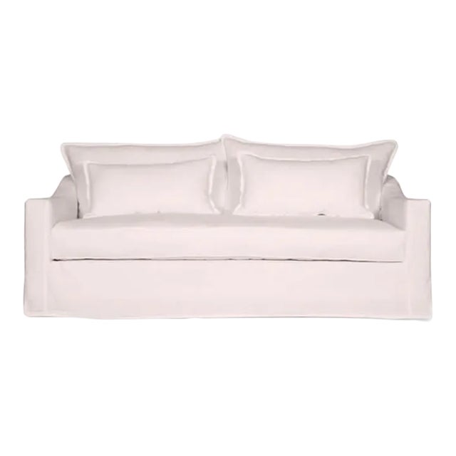 Moss Home Darcy Sofa 108", Luca Parchment For Sale