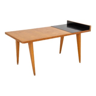 French Modern Ash and Laminate Low Table, 1950s For Sale