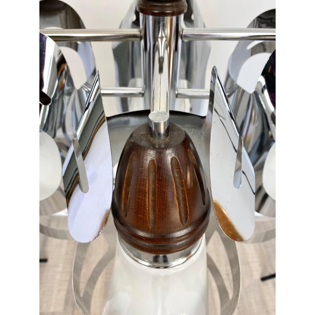 Silver Italian Murano Glass Chandelier from Mazzega, 1970s For Sale - Image 8 of 17