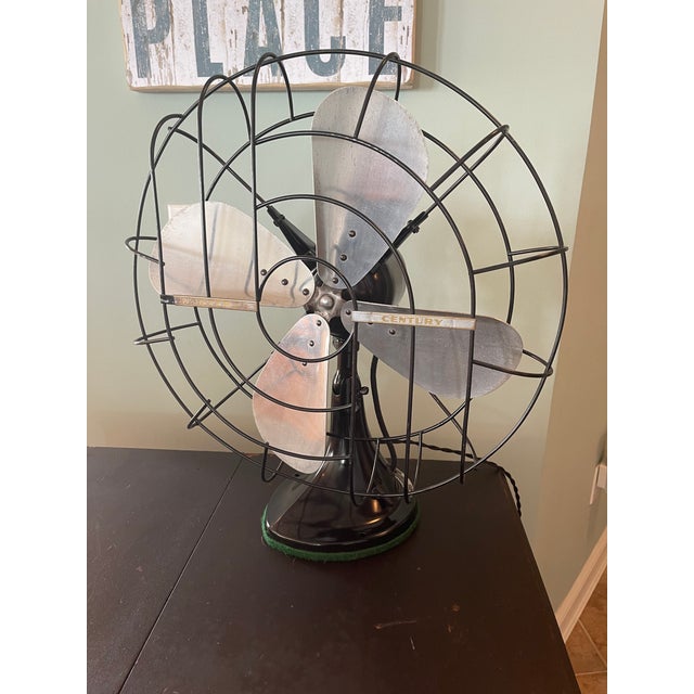 Vintage Hunter Century Oscillating Metal Blade and Cast Iron Fan For Sale In Washington DC - Image 6 of 13