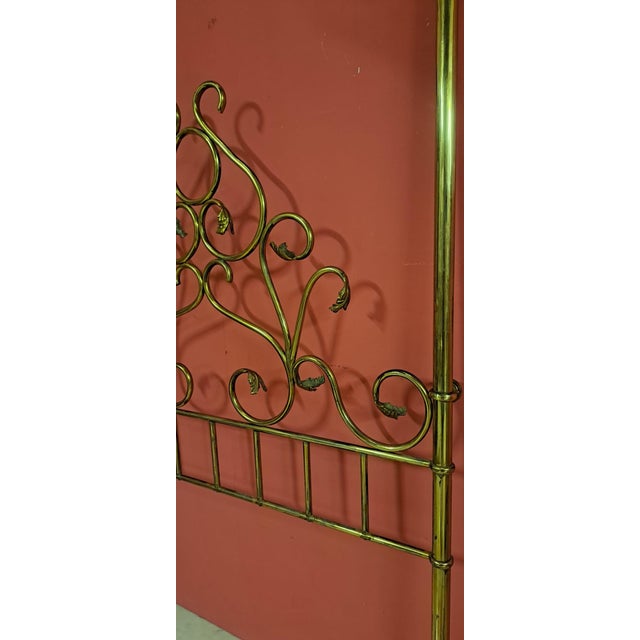 Antique Brass Headboard, 1930 For Sale - Image 10 of 14