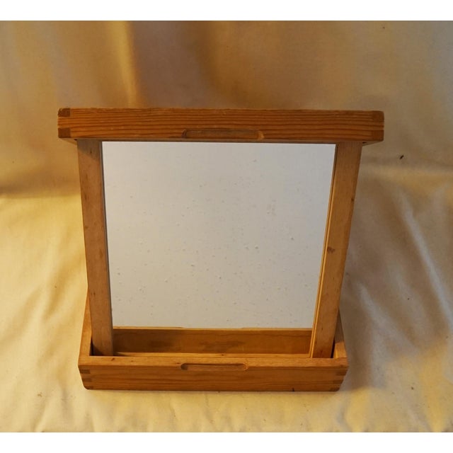 1960s 1960s Wood Box Dresser Mirror Mid-Century Modern For Sale - Image 5 of 7
