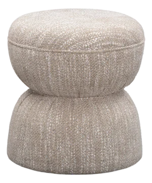 Tomlin Beige Gaming Ruched Ottoman