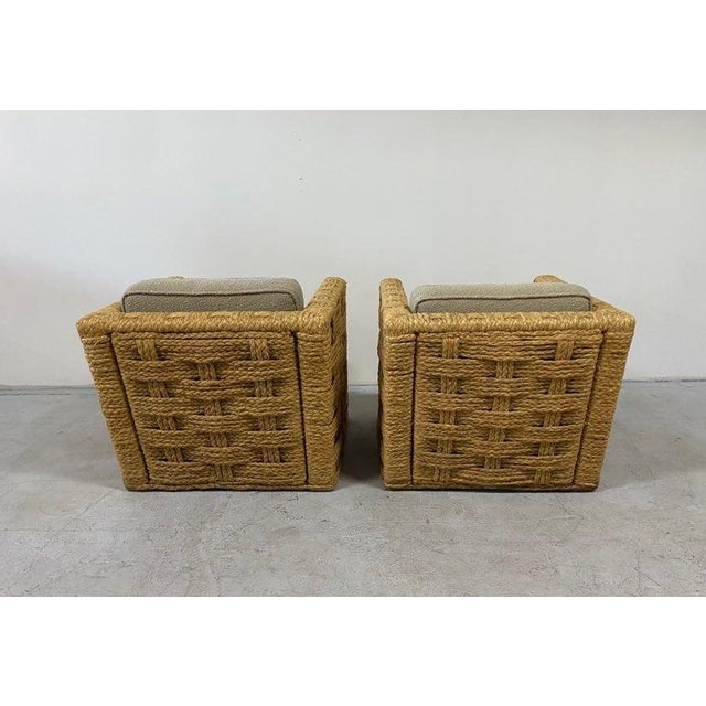 Mid-Century Modern Authentic Adrien Audoux and Frida Minnet Rope Chairs Signed For Sale - Image 3 of 8