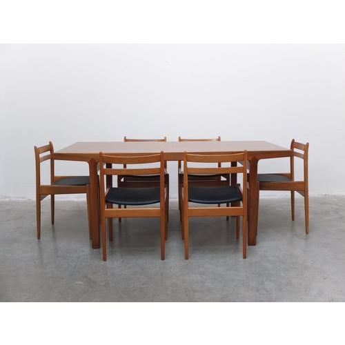 Walnut Abstracta Dining Set by Jos De Mey for Van Den Berghe-Pauvers, 1960s, Set of 9 For Sale - Image 13 of 17