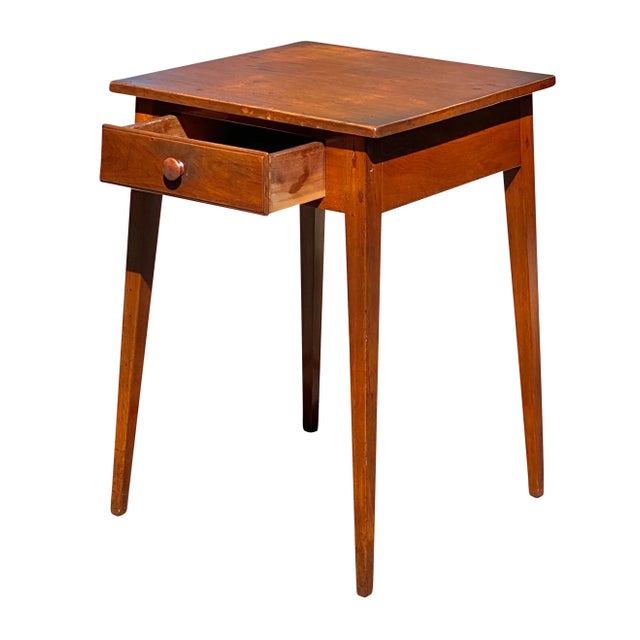 Early 19th Century 19th Century Antique Walnut Hepplewhite Splayed Leg Worktable For Sale - Image 5 of 13