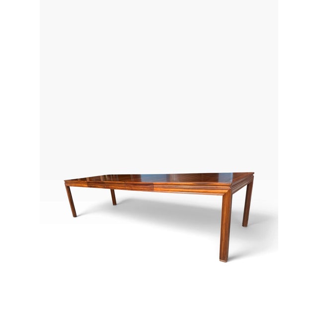 Mid-Century John Widdicomb Walnut Expandable Dining Table With 3 Leaves For Sale - Image 9 of 17