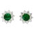 Natural Emerald & Diamond Earring in 18k Gold For Sale In New York - Image 6 of 8