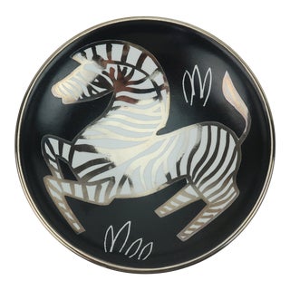 Waylande Gregory Ceramic Zebra Small Bullet Bowl For Sale