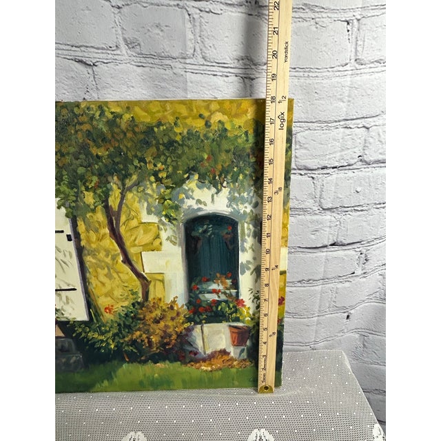 Late 20th Century Charles Garo Tatossian Painting With Message on Back, 28”x 22” Plus 3” Frame For Sale - Image 11 of 12