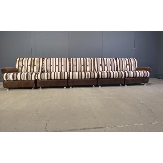 Textile Modular Seventies Sofa Set with 5 Elements, Germany, 1970, Set of 5 For Sale - Image 7 of 10
