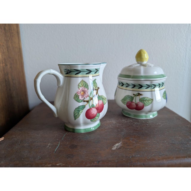 Villeroy & Boch French Garden Fleurence ~ Sugar Bowl and Creamer, Made in Germany For Sale - Image 10 of 14