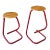 Pair of 1980s Tubular Paperclip Bar Stools Attributed to Amisco For Sale