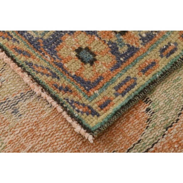Vintage Wool Faded Rug For Sale - Image 10 of 16