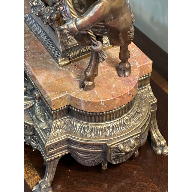 Early 20th Century Imperial Franz Hermle Brevettato Figural Mantle