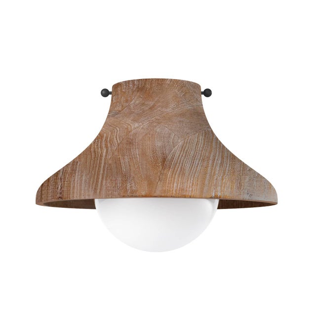 Wood Regina Andrew Surfside Wood Flush Mount, Natural For Sale - Image 7 of 7