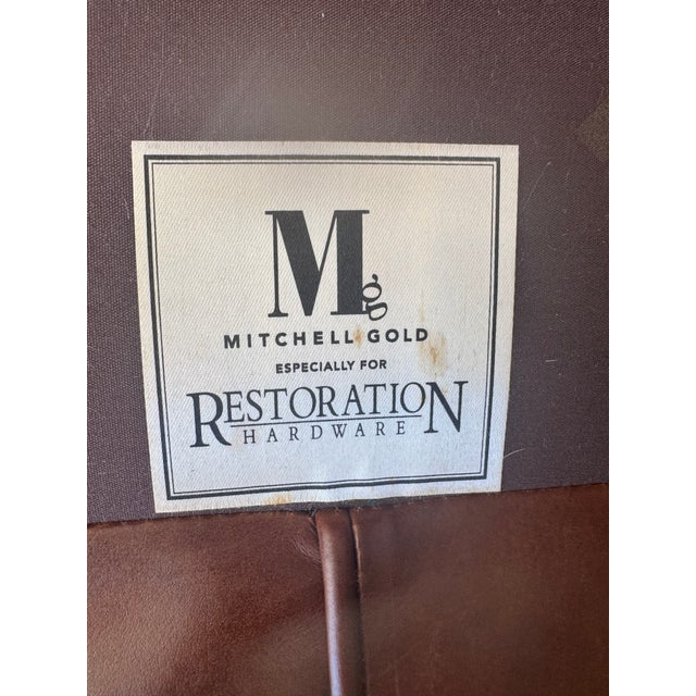 1990s Restoration Hardware Leather Sofa For Sale - Image 9 of 10