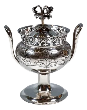 Antique Vienna Empire Silver Sugar Urn, 1805