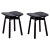 Wood Set of Black Stained Oak Dom Stools by Marcos Zanuso Jr For Sale - Image 7 of 7