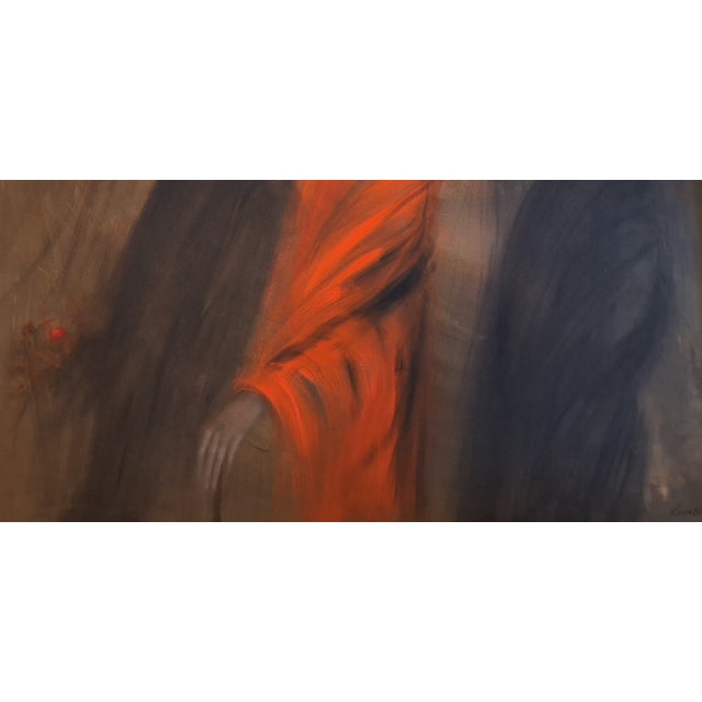 Impressionist 1980s Victoria Mortesinos Large Oil Painting - Signed For Sale - Image 3 of 15